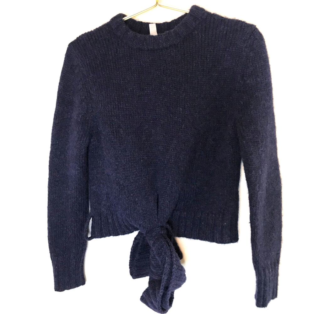 Ajaie Alaie  Purple Wrap Sweater XS Crew Neck Alpaca Wool